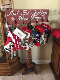 Image result for Wood Christmas Stocking Stand