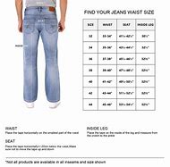 Image result for 27 Jeans Size Chart
