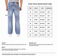 Image result for American Jeans Size Chart