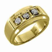 Image result for Gold Diamond Pinky Rings Men