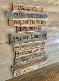 Image result for wood kitchen rules signs