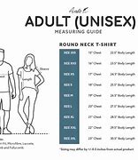 Image result for Adult Size Chart