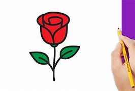Image result for How to Draw Rose Easy for Kids