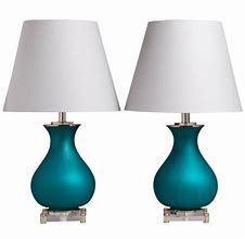 Image result for Teal Glass Table Lamp