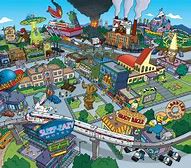 Image result for Simpsons Map