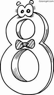 Image result for Number 8 Colouring