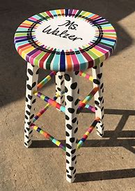 Image result for Painted Stools