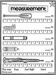 Image result for First Grade Measuring Worksheet