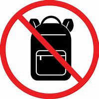 Image result for No Backpacks Sign