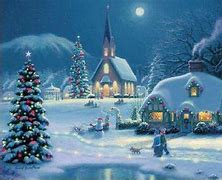 Image result for Christmas Winter Church Scenes