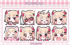 Cute strawberry cow animated giftuber pngtuber vtuber for twitch ...