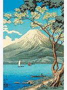 Image result for Japanese Mount Fuji Lino Print