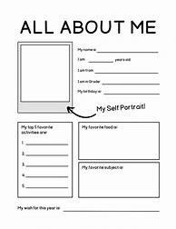 Image result for All About Me Worksheet High School