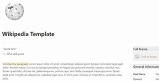 Image result for Notion Wikipedia Template
