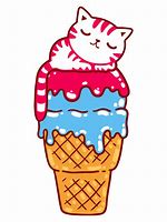 Image result for Strawberry Ice Cream Cat