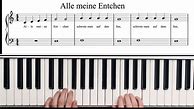 Image result for Alle Meine Entchen Letters Piano
