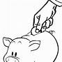 Image result for Piggy Bank Coloring Page