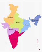 Image result for India Map with North South East West