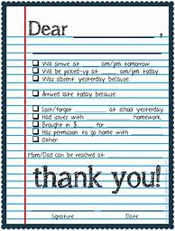 Image result for Parent Note From Teacher