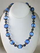 Image result for Vintage Blue Glass Bead Necklace