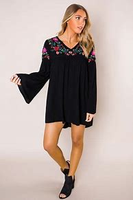 Image result for Black Embroidered Tunic