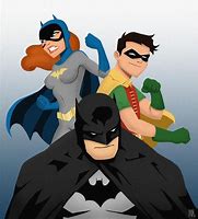 Image result for Pic of Batman Robin and Batgirl