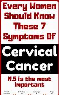 Image result for Cervical Cancer Warning Sign