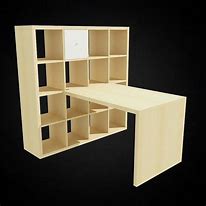 Image result for Double Bookcase Office Desk IKEA