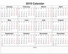 Image result for 2019 Calendar Template