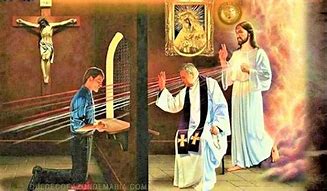 Image result for Jesus Hearing Confession