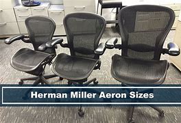 Image result for Herman Miller Aeron Chair Size Chart