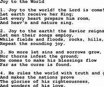 Image result for Joy to the World Words