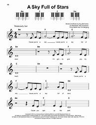 Image result for Sky Full of Stars Piano