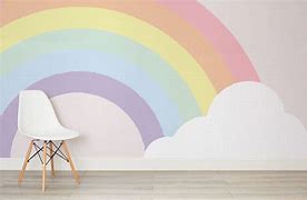 Image result for Pastel Rainbow Wall