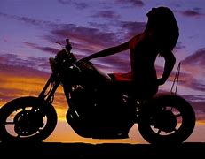Image result for Motorcycle Woman Silhouette