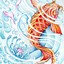 Image result for Blue Koi Fish Art