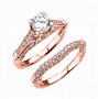 Image result for Rose Gold Engagement Wedding Rings