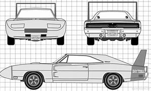 Image result for Dodge Charger Blueprint