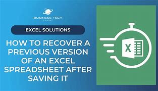 Image result for Recover Previous Excel File One Drive