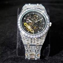 Image result for Iced Out Skeleton Watch