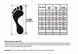 Image result for Printable Foot Measurement