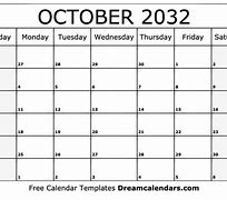 Image result for Calendar 12th October 2032