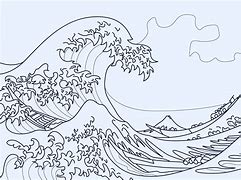 Image result for Great Wave Coloring Page