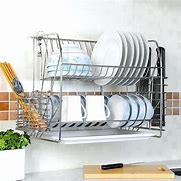 Image result for Wall Mount Dish Drying Rack
