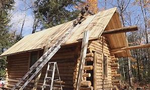 Image result for Picture of Man in Log Cabin