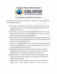 Image result for Company Rules and Regulations Template