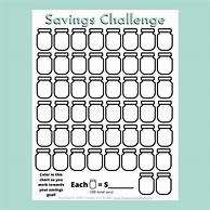 Image result for Monthly Savings Challenge Free Printable