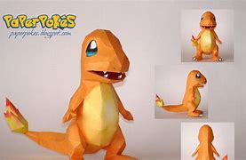 Image result for 3D Charmander Made Out of Paper Small Easy