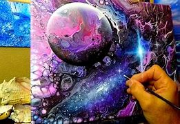 Image result for Acrylic Pour Galaxy Painting