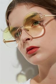 Image result for Pink Rimless Glasses for Women